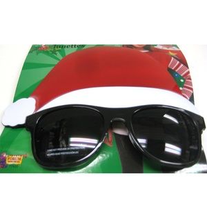 Santa hat Sunglasses - Fun and easy holiday Christmas glasses ugly sweater party